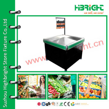 Stand de promoción de supermercados para frutas y hortalizas